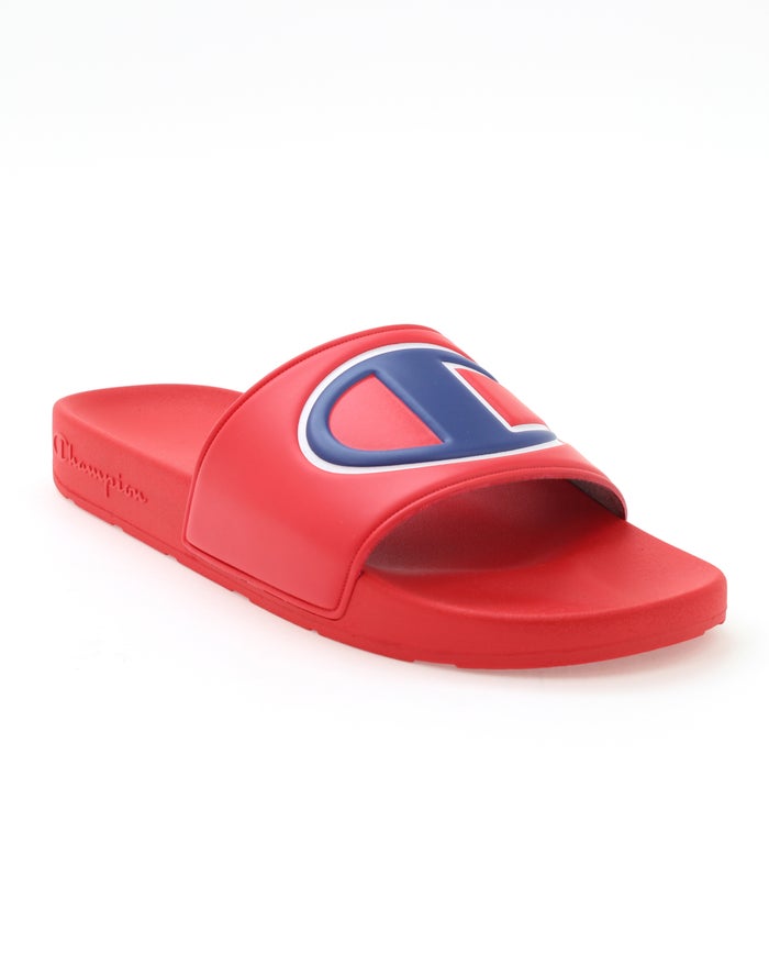 Champion C Logo Badslippers Heren - Rood - Belgie 9645VMIEG